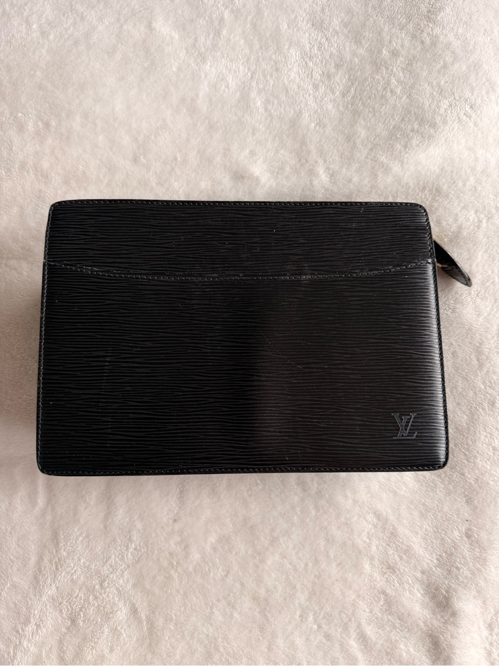 Louis Vuitton Black Epi Leather Clutch